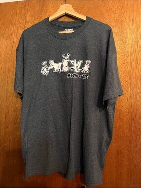 Gildan Heather Charcoal Penn State Lion Graphic Tee